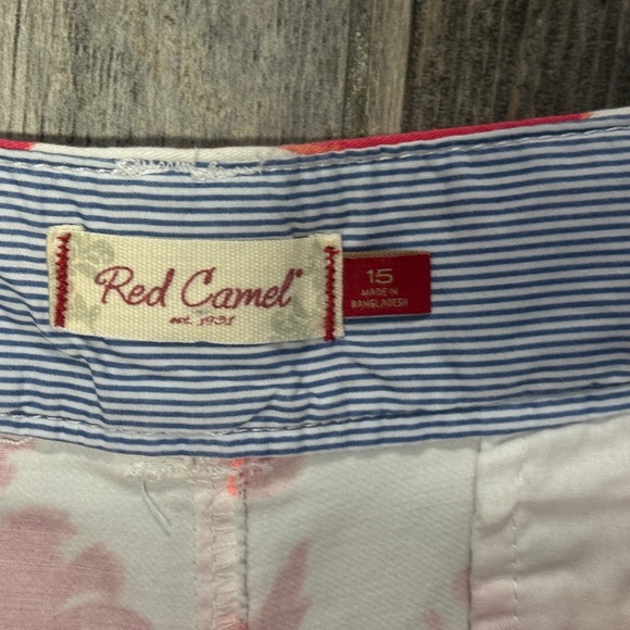 NWT! RED CAMEL CHINO STYLE TROPICAL LOOK SHORTS JUNIORS SIZE 15 - Picture 4 of 6